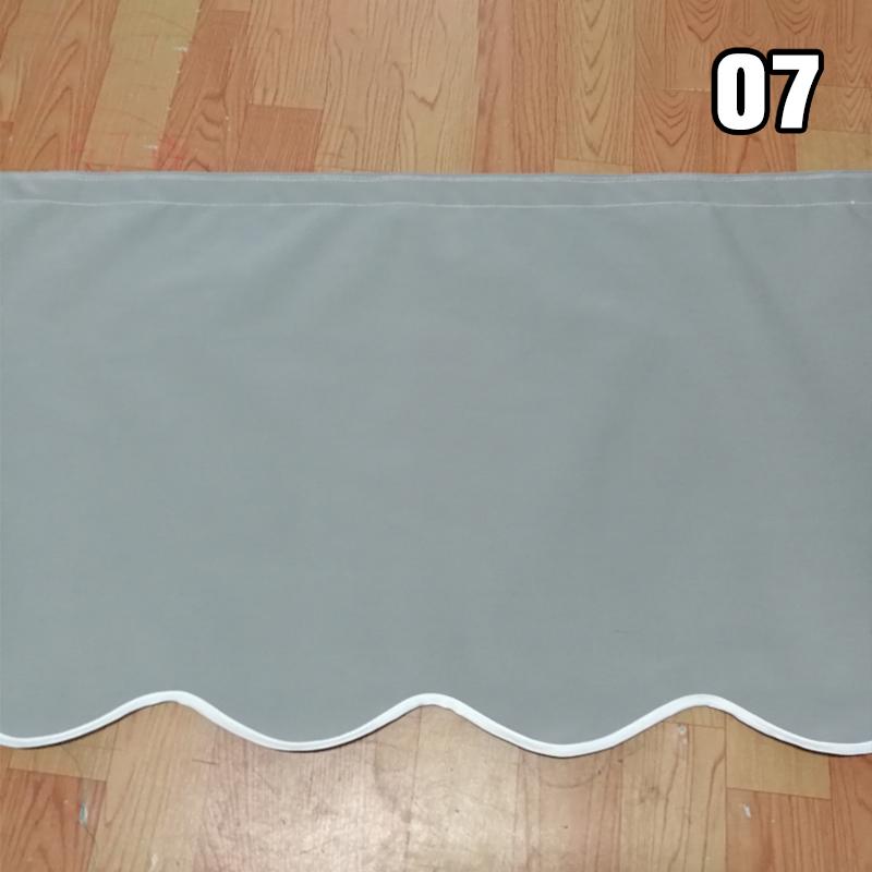 1M Retractable Patio Awning Replacement Fabric Windows Wavy Valance Durable Sunshade Canopy Cloth Waterproof Gray Beige Strips