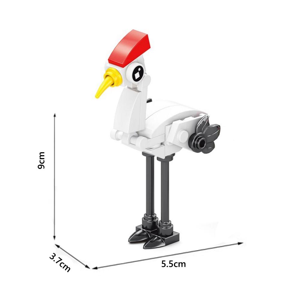 Flamingo Eagle Crow Parrot Ostrich Woodpecker Bird Paradise Animal Kindergarten Gift Children's Brickheadz Assembly Block Toys