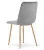 Lava Chair - Light Gray Velvet / Wood Color Legs X 1