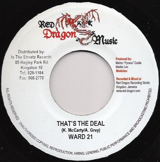 7inch Record WARD 21 / SUPAHYPE / FLAVA UNIT / P - That's The Deal / You Know NONE Red Dragon Musi 2004 Jamaica Reggae, Ska & Dub Used