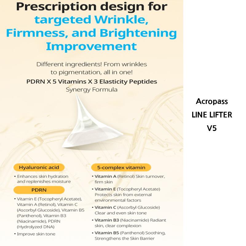 Atomy Oryginalny zestaw 5 plastrów Acropass Line Lifter Premium Anti-Aging Patch