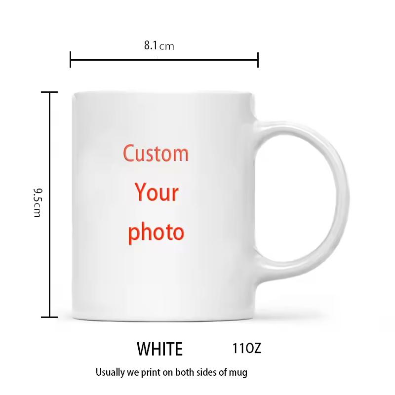DIY Your Photo Mug,  Name  Text Cup,ize Coffee Mugs, Tea Cups, Mothers Fathers day, Christmas New Year Best Gift