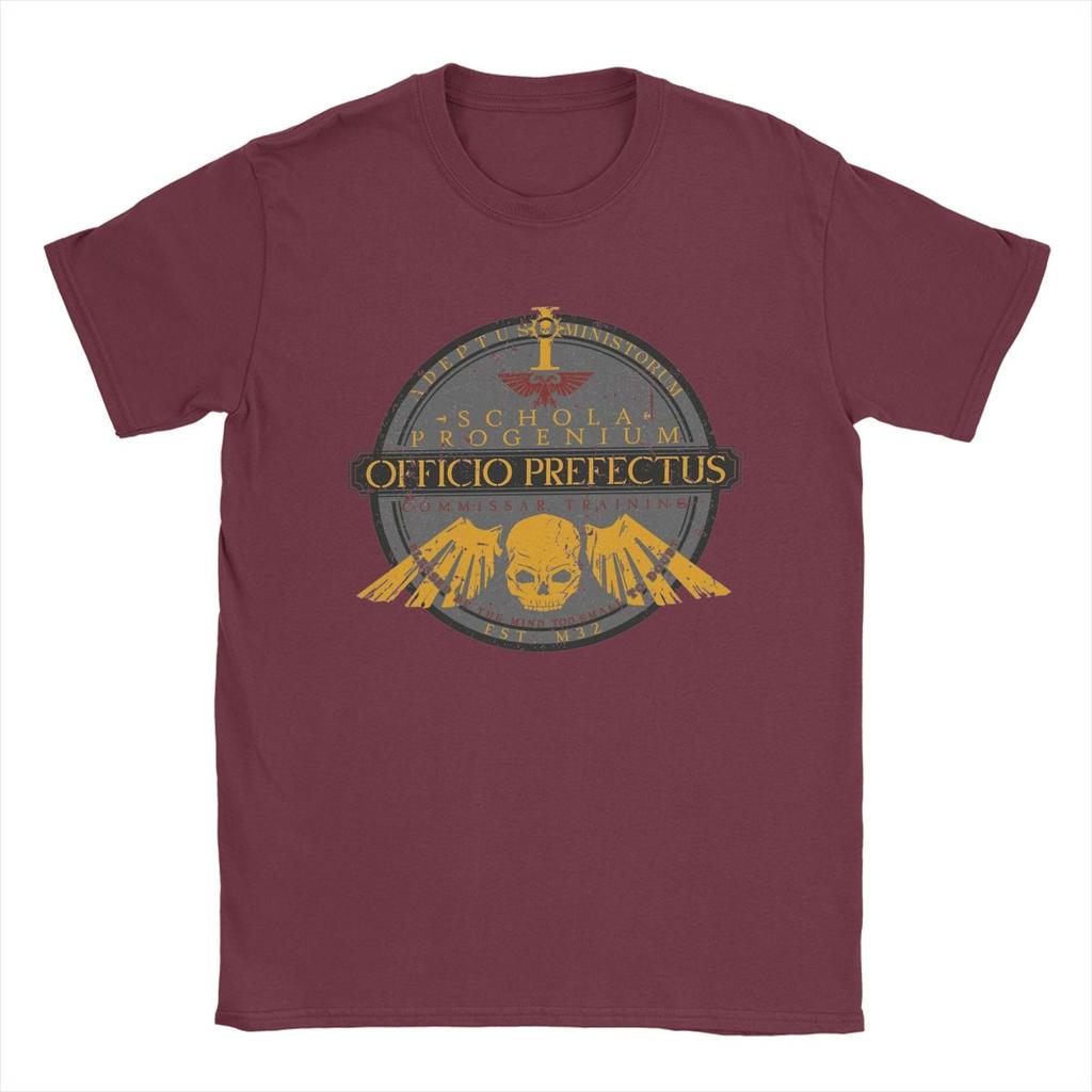 Schola Progenium Commissar Training Astra Militarum Men T Shirt Casual Tees Short Sleeve T-Shirts 100% Cotton Party Tops