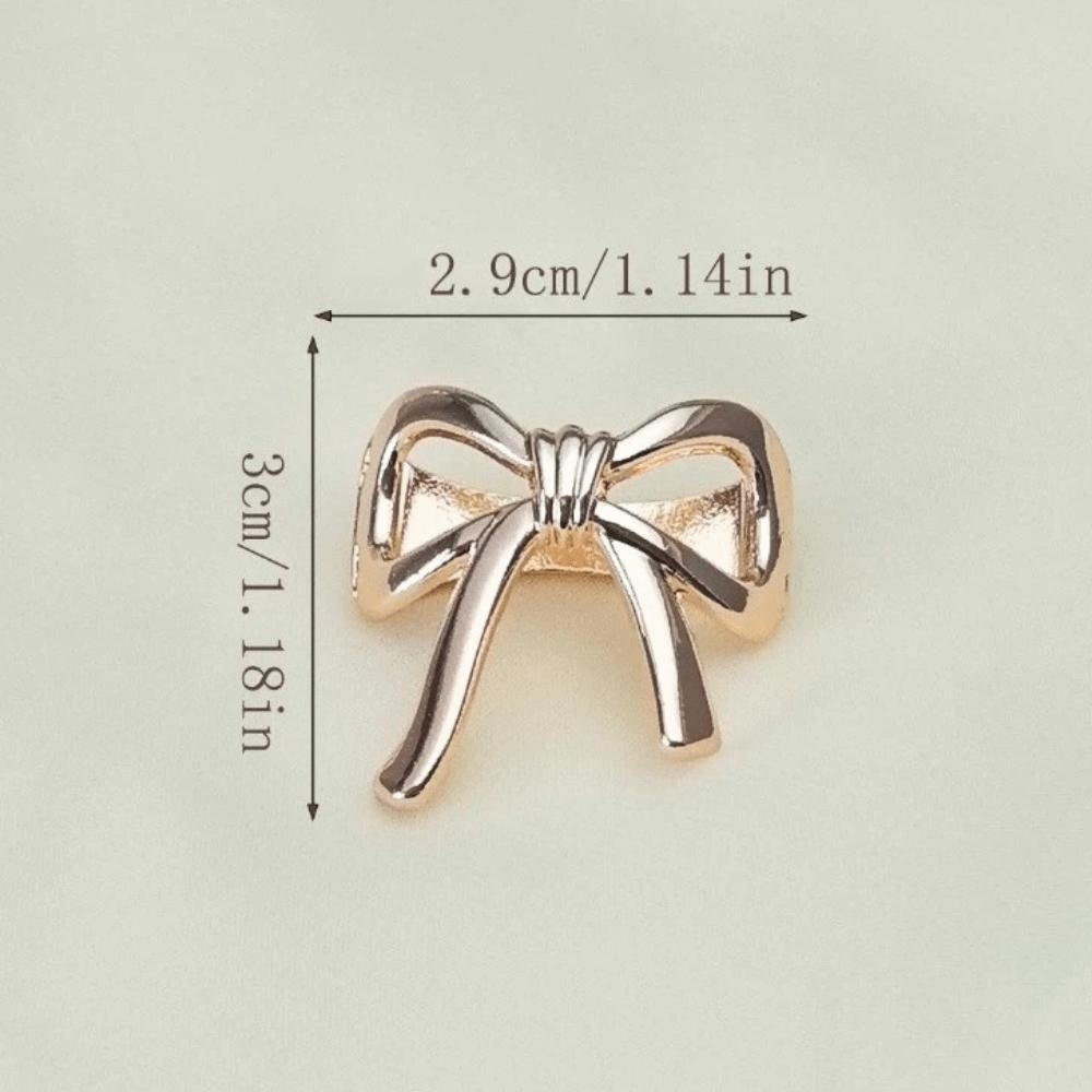 2pcs Alloy Bow Scarf Clip Golden Color Corner Knotting Buckle New Scarf Buckle Scarf Fixing