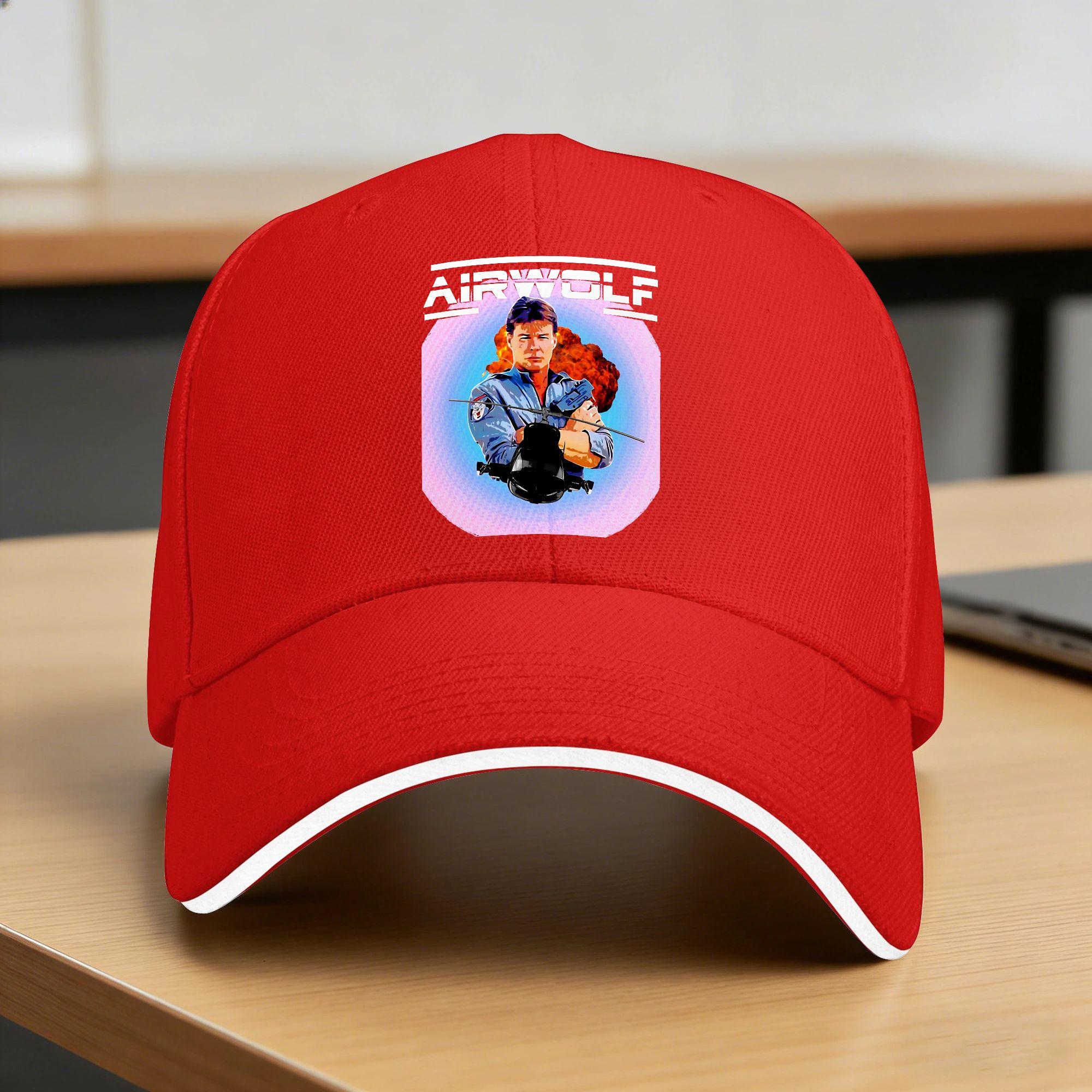 Casual Baseball Cap airwolf tv series  Outdoor Gym Trucker Hat For UnisexTeens Sun Visor Streetwear Baseball Caps One Size