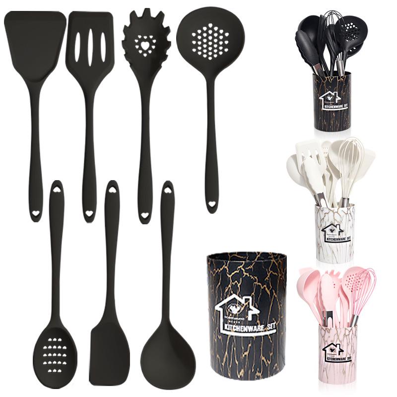 

Набор кухонной утвари из 18 предметов с мраморным покрытием, силиконовый, с антипригарным покрытием 8-Piece Set (Heart)