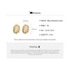 Inlaid Rhinestone Oval Earrings European and American Retro Fashion Stud Earring Temperament Luxury Versatile Wedding Zircon