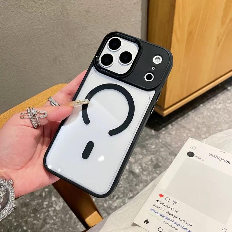 Defender Metalic Camera Case For iPhone 17 Air 16 15 14 13 12 11 Pro Max Plus For Magsafe Magnet Shockproof Clear Cover