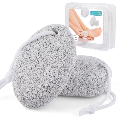 Phogary Natural Pumice Stone for Foot, 2-Piece Lava Pedicure Tool for Feet and Hands, Hard Skin Exfoliation - Natural Foot File, Exfoliation, Removes