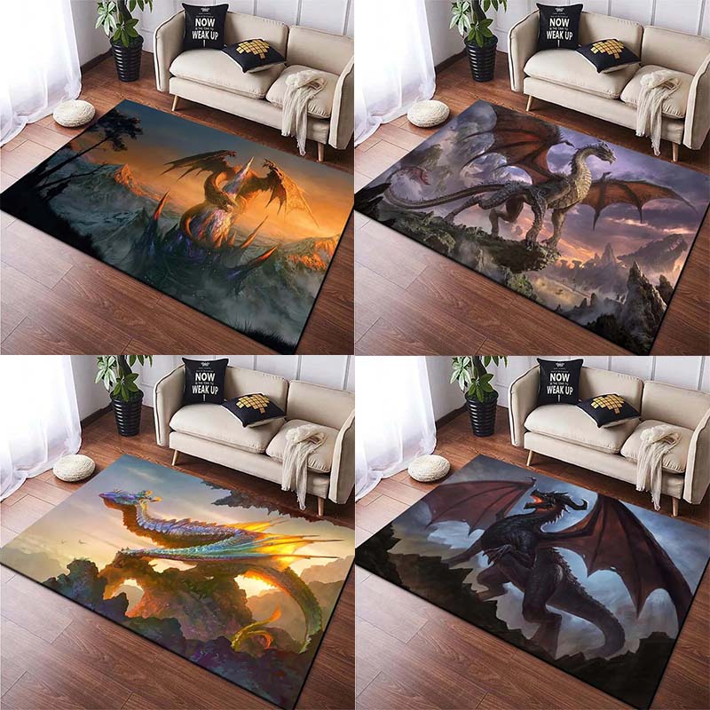 Fire-breathing Dragon Floor Mats Door Decoration Home Living Room Floor Mats