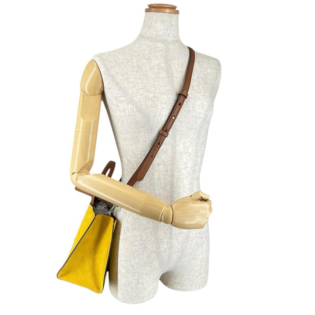 Kate Spade Sam Suede Shoulder Bag Handbag Suede yellow Women Used