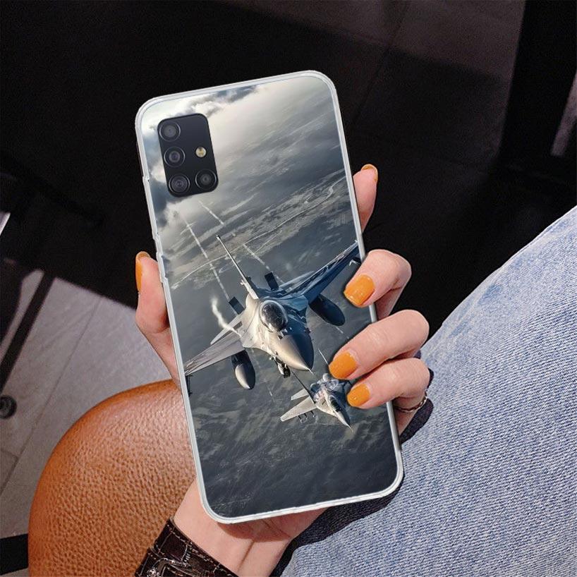Military Aircraft Warship Fighter Phone Case For Samsung Galaxy A52 A32 A22 A12 A51 A31 A50S A30S A20S A10S Note 20 Ultra 10 Plu