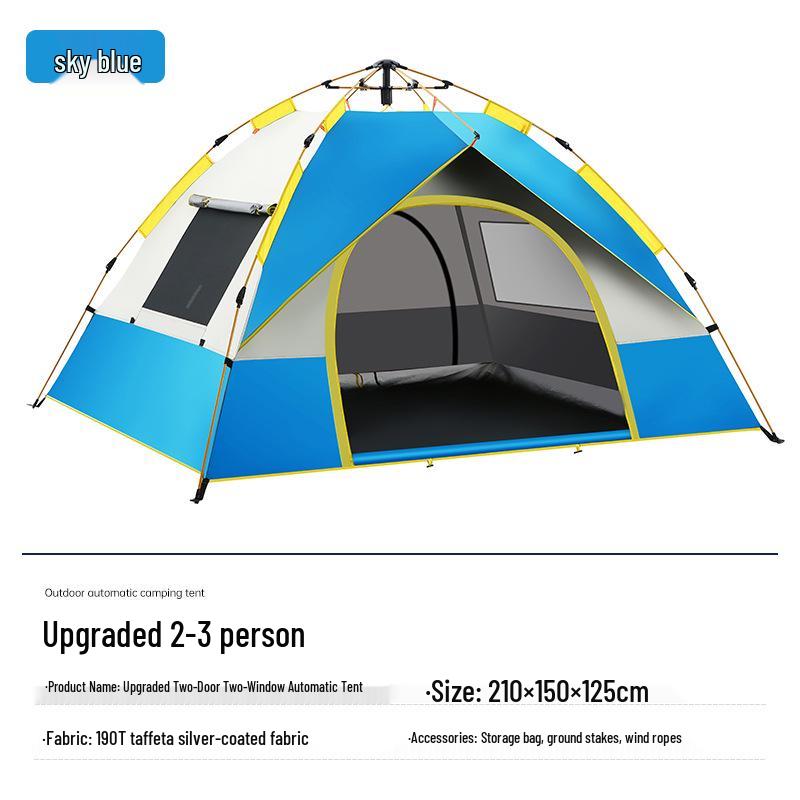 Outdoor Camping Tent: Quick-Open, Sun-Protected, Automatic Tent for 2-4 People