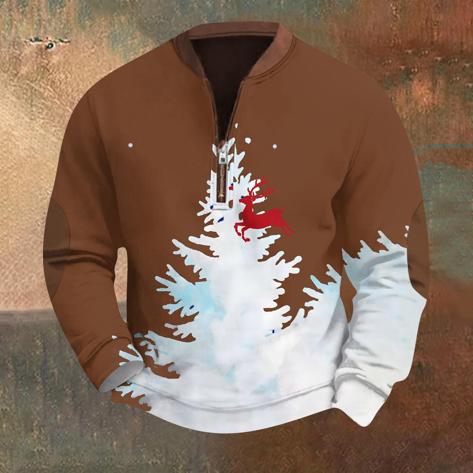 

Мужская повседневная толстовка в стиле ретро с градиентным принтом XXXXL кофейный