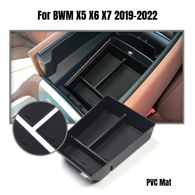 For BMW X5 X6 X7 -2024 Center Console Armrest Storage Box Anti-Scratch Car Armrest Organizer Tray Interior Modification Part