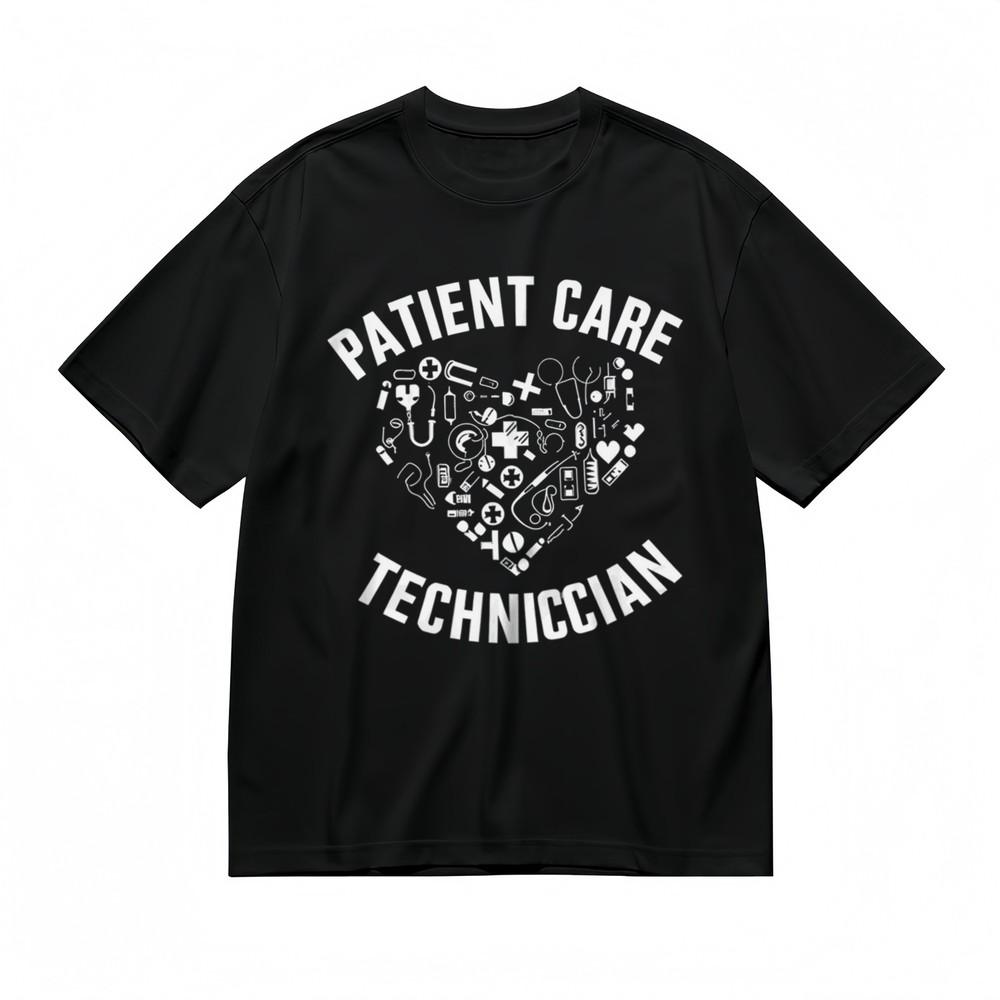 

Men s Fashion Soft Comfy Classic T-Shirt Patient Care Technician Printed Tee USA M