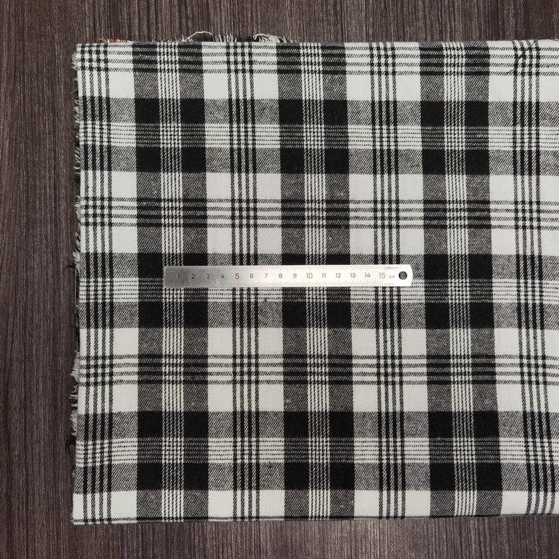 Nueva llegada: Tejido de Algodón Cepillado a Cuadros para Ropa Infantil y de Mujer - Tejido de Franela Jacquard Teñido en Hilo de Poliéster-Algodón.