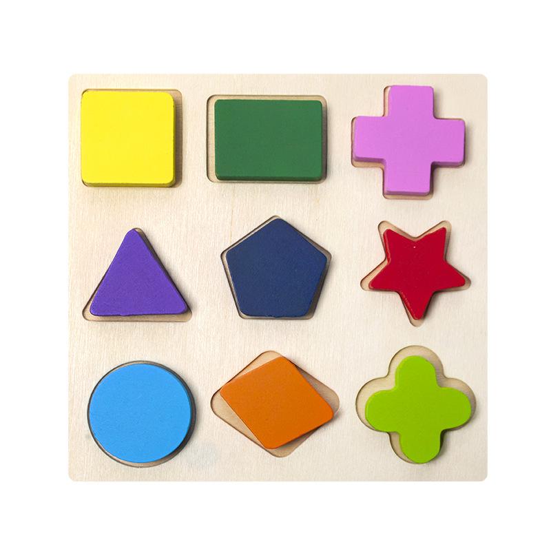 Wooden Educational Puzzle Board for Toddlers: Letters, Numbers, Shapes Recognition for Ages 1-3