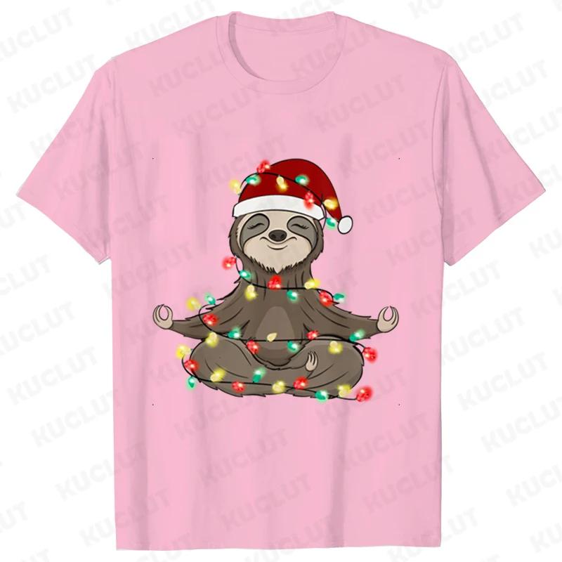 Módní lenochod tričko s krátkým rukávem Y2k trička pro ženy vtipná vánoční světýlka trička dámské halenky korejský ležérní streetwear