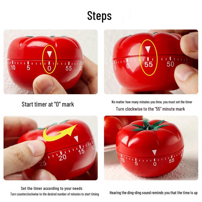 Minuteur Tomate de Cuisine Mécanique BJ