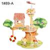 DIY 3D House Castle Windmill Model Assembling Puzzles Early Learning Kids Toy
