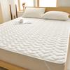 Waterproof Mattress Protector Pad Breathable Soft Quilted Cotton Wave Design Bed Cover With Elastic Corners
