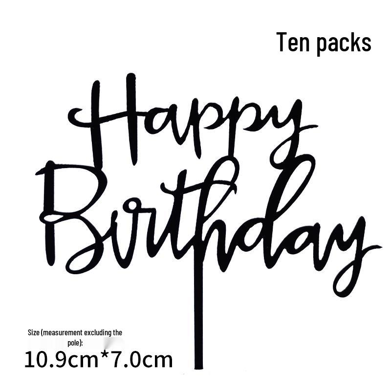 50-Pack Acrylic 'Happy Birthday' Cake Toppers - Popular Party Decorations with Free Shipping