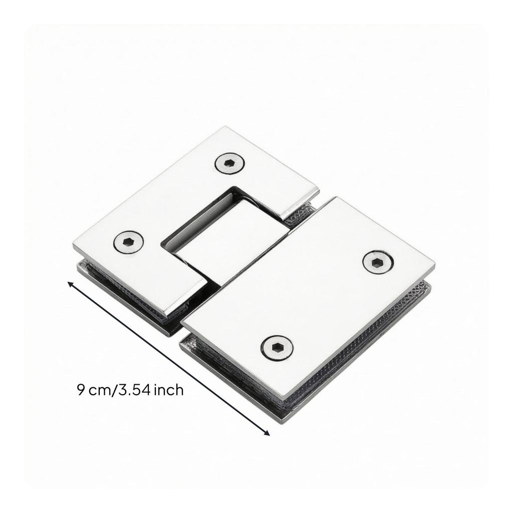 Frameless Glass Shower Door Hinge Rust-Resistant with Clamp