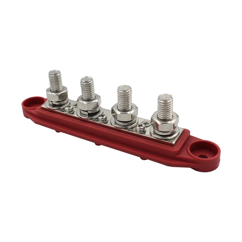 M10 3/8"  4 Stud Power Distribution Block for Car BUS Truck Boat RV 48V DC