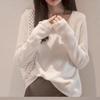 Women's V-Neck Sequined Knit Cashmere Sweater - Loose, Slimming, Long Sleeve, Short & Thin Korean Style for Spring/Autumn