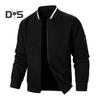 Herrenjacke Herbst Winter Einfarbig Waffelstruktur Sweatshirtjacke mit Taschen Reißverschlussleiste Lässige Oberbekleidung Sportliche Kleidung