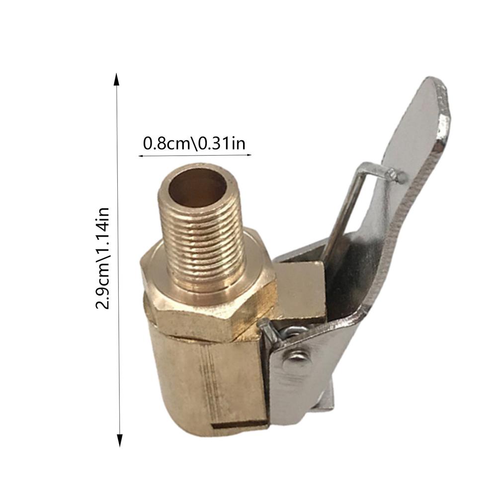 Car Tire Air Chuck Inflator Pump Valve Connector Clip-on Adapter Car Brass 8mm Tyre Wheel Valve For Inflatable Pump Dropship