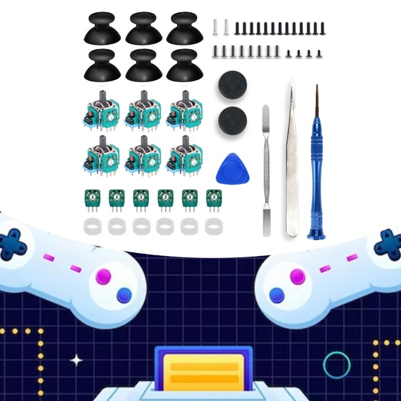 Analog 3D Joysticks Replacement for P5 Controllers, Joysticks Part with Repair ScrewdriverKit for P5 Controllers