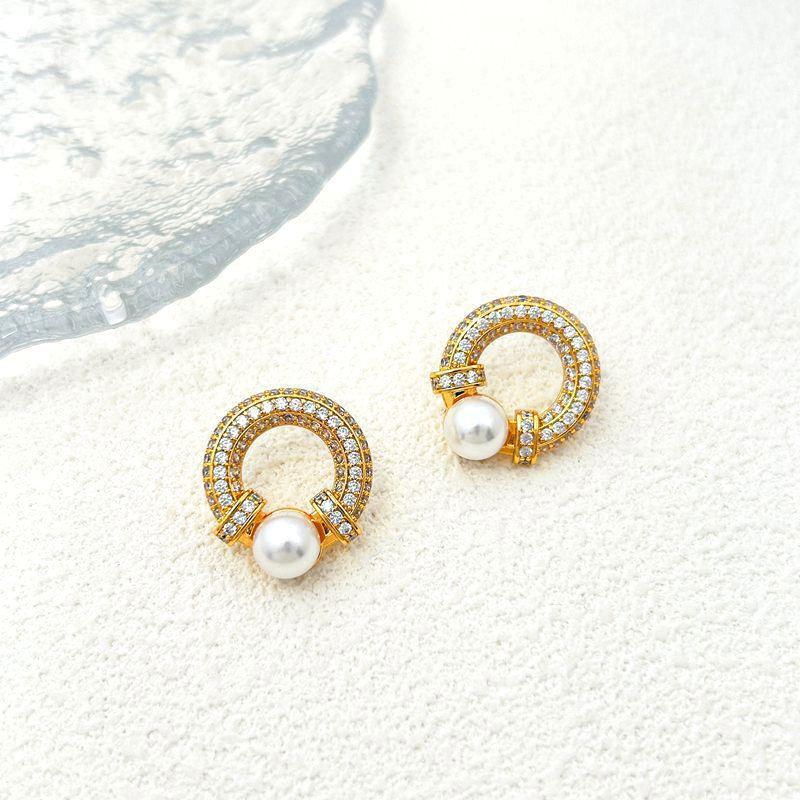 Light Luxury High-End Sense Personalized Circle Earrings Stud Earrings