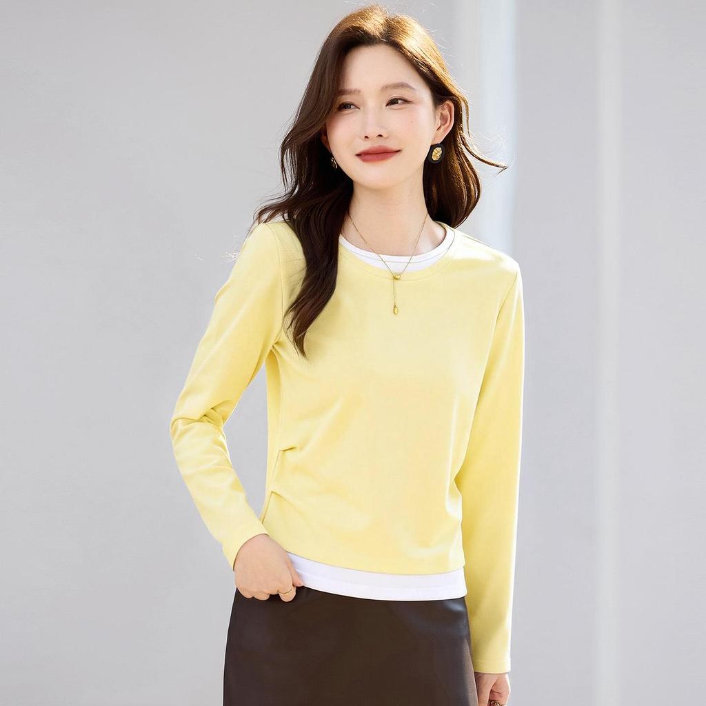Women's Slim-Fit Long-Sleeve T-Shirt for Spring and Autumn 2026 - Versatile Base Layer or Outerwear.