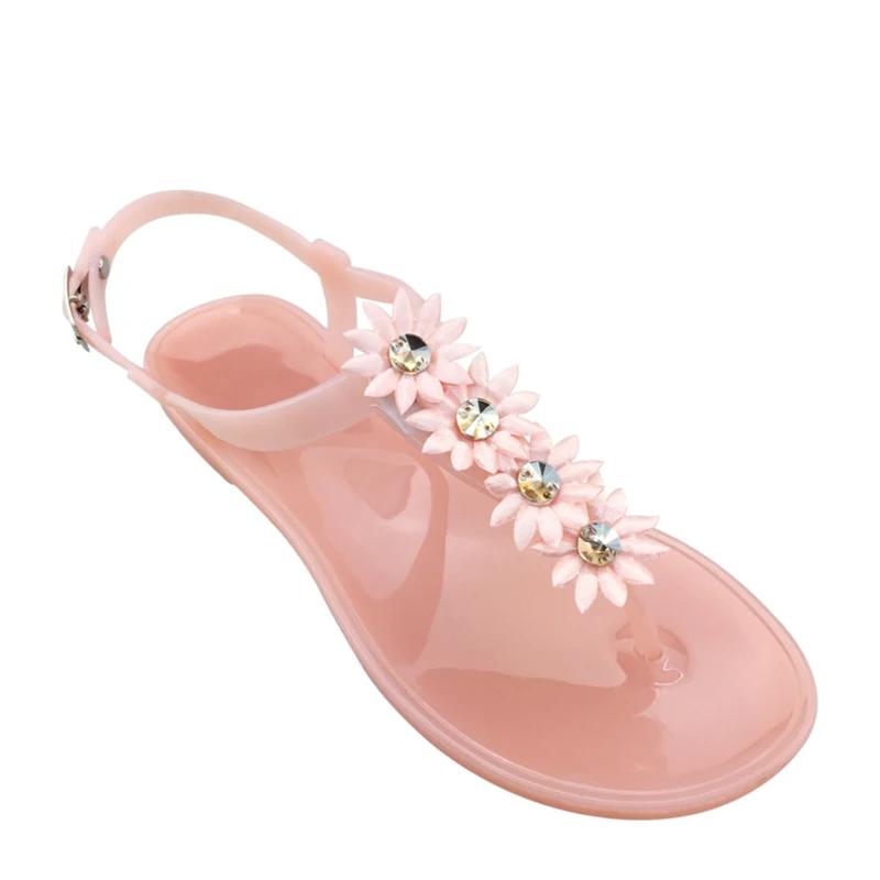 Populære Gjennomsiktige Sko Damesko Jellysko Strandferie Sandaler 2024 Nye Enkle Trendy Flatsko Dame Flip-flops Chaussure Femme