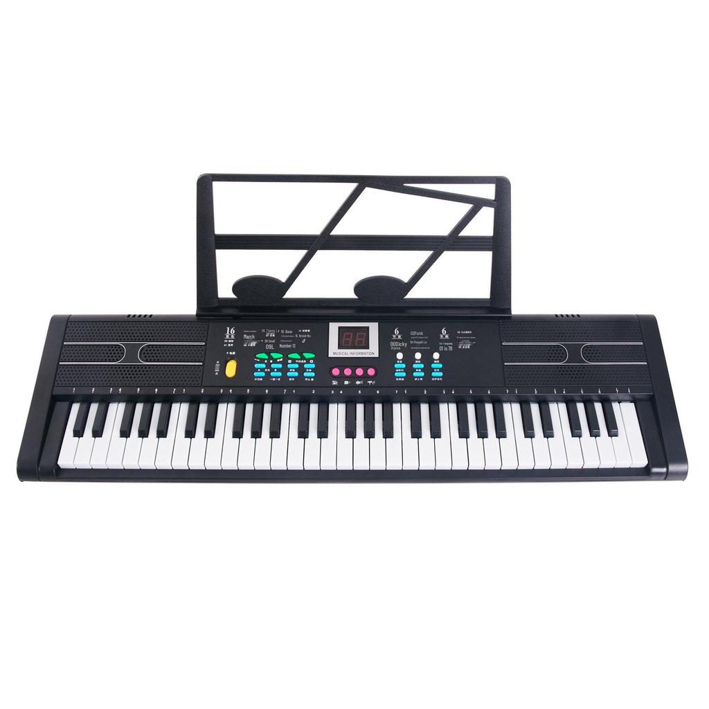 Rechargeable 61-Key Children's Electronic Keyboard with Microphone - Musical Gift Toy Piano