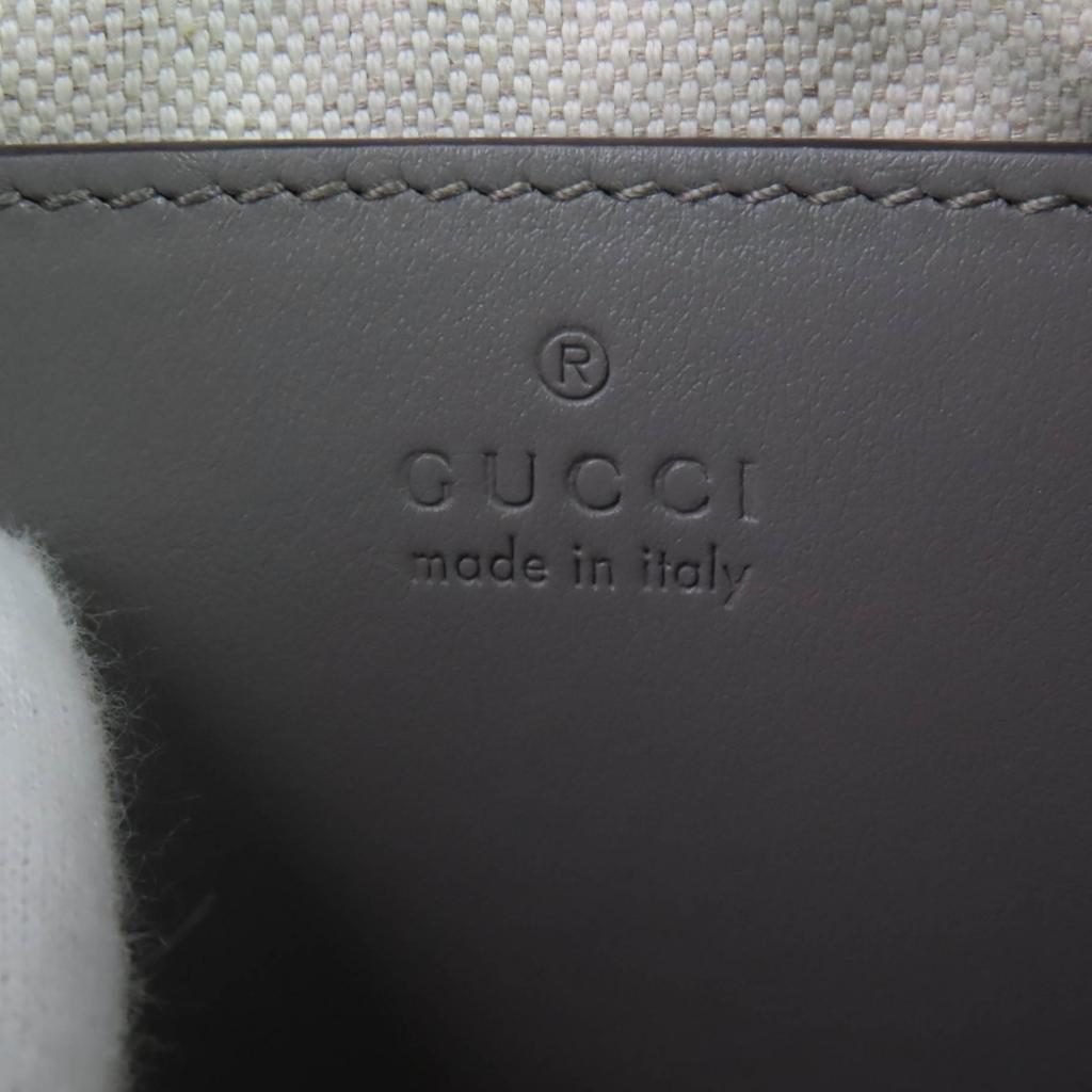 GUCCI Shoulder Bag GG Matelasse Leather 2-Way Handbag gray leather Women 735049 Used