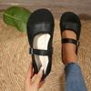 Fashion Women Vintage Style Mary Jane Flat Heeled Shoe Round Toe Casual Walking Shoes Spring Autumn Comfort Flats