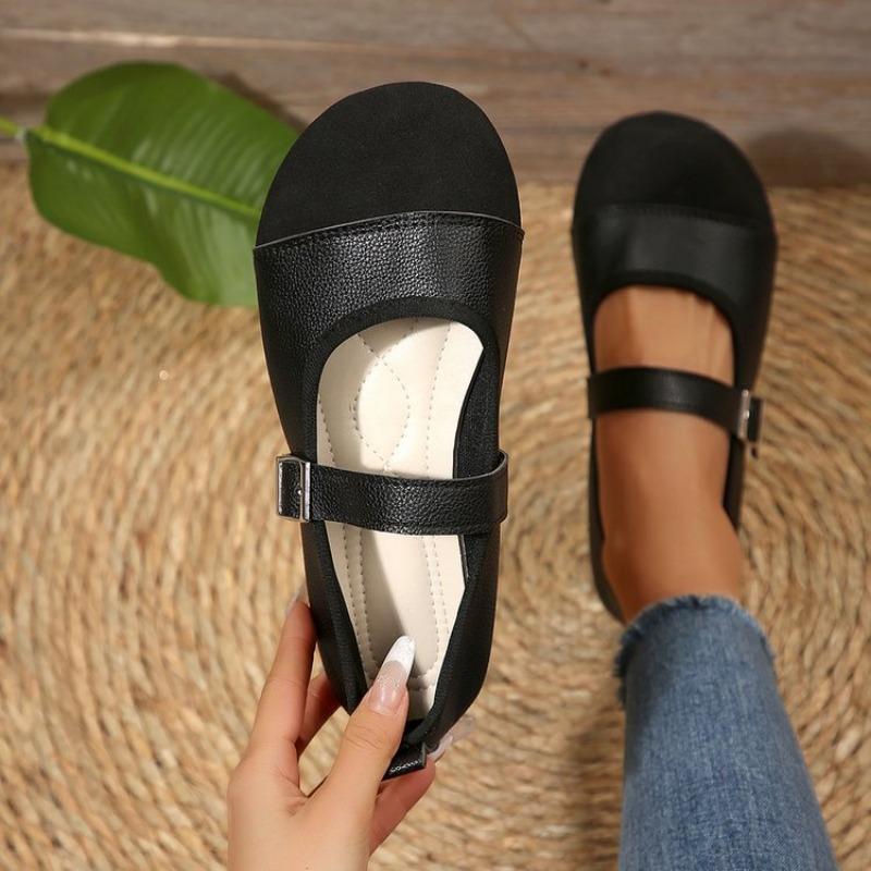 Women Vintage Style Mary Jane Flat Heeled Shoe Round Toe Casual Walking Shoes Spring Autumn Comfort Flats