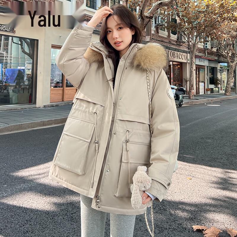 

Женская парка Yalu с воротником из енота, пуховик L
