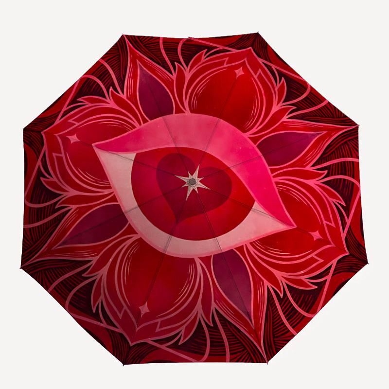 

1pc Sacred Geometry Mandala Automatic Open/close Folding Umbrella, Compact Portable Travel Umbrella, Durable Construction yy250809053