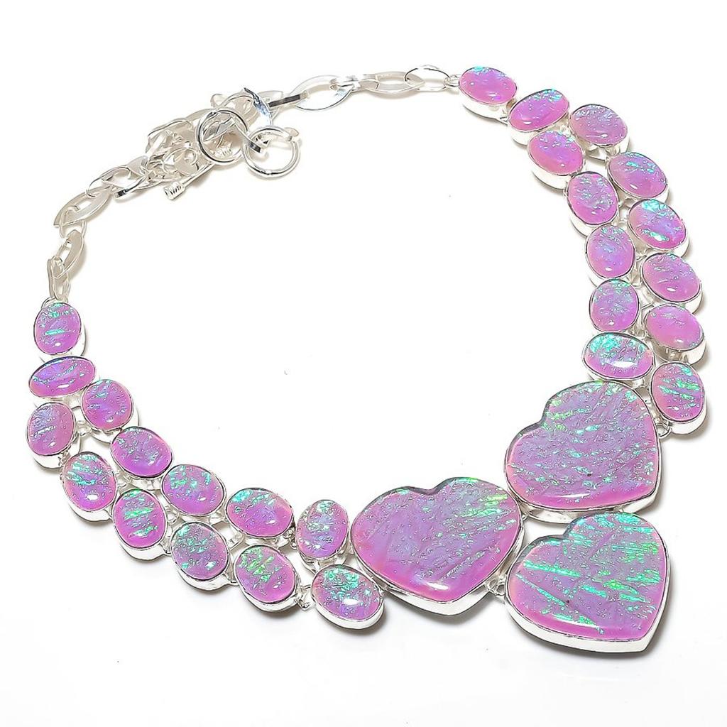 Australian Triplet Opal Necklace 18" Adjustable Chain Gemstone Jewelry PT 3275