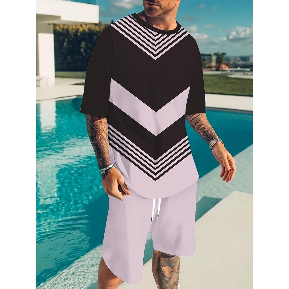 Large 3D digital printed men s summer casual suit 2XS