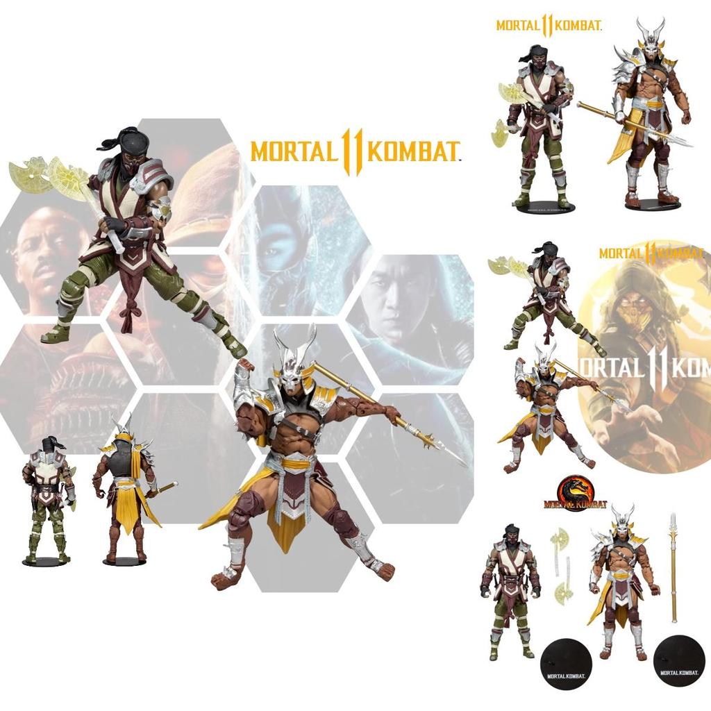 Mcfarlane Realistic Mortal Kombat Shaokan Zero Degree Dual Figure Set 7-inch Joint Movable Doll