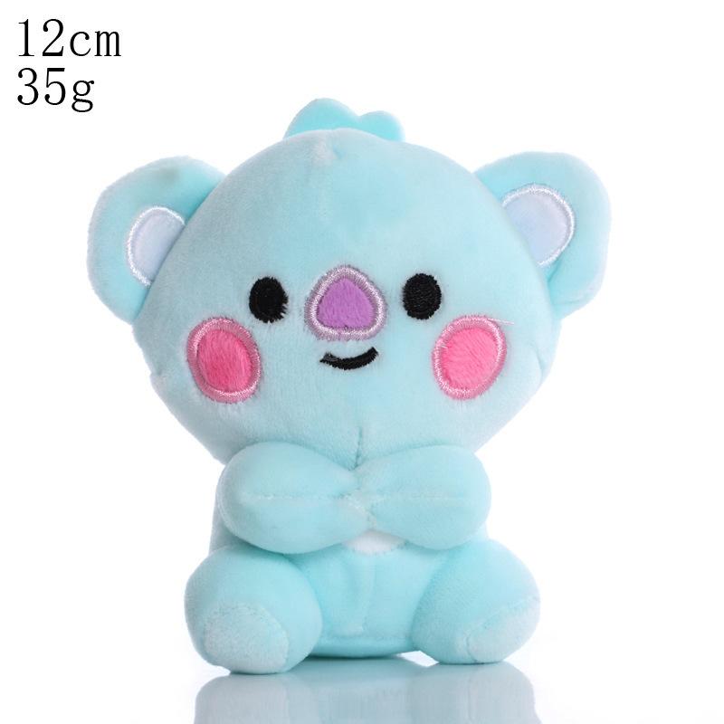 Hot  Animal Cartoons Baby Pendant Plush Keychain Toys Bangtan Boy Groups Peluches Cartoon Backpack Decoration Dolls Girls Gifts
