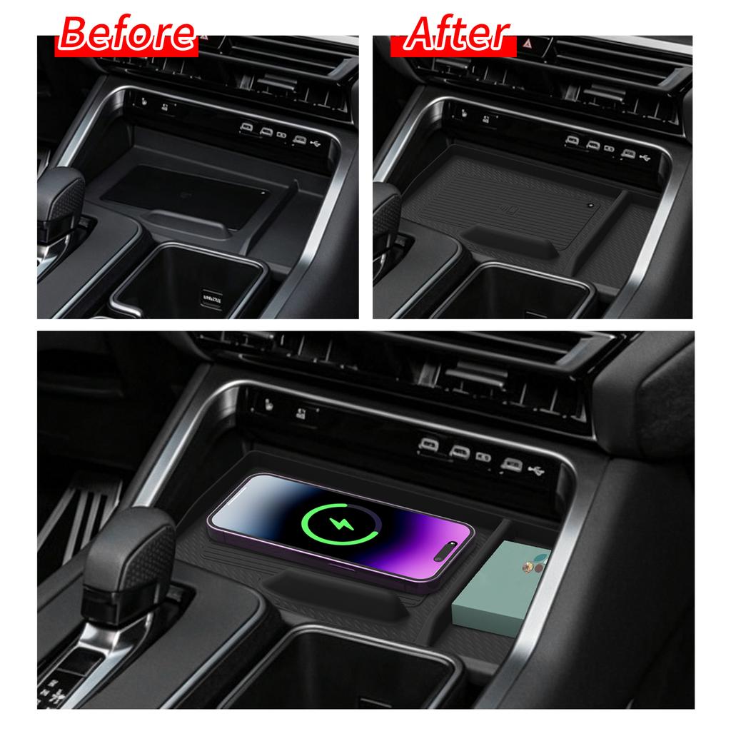 LUCKEASY Left Drive for Lexus TX 350/500h/550h+ 2025 2026 Car Anti Dirt Pad Mobile Wireless Charging Anti-Slip Mats Interior