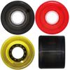 Skateboard Soft Clear for Surf Skates and Set of 4 OMG! Wheels, 78A, 65mm, Yellow, Cruising, Blank,