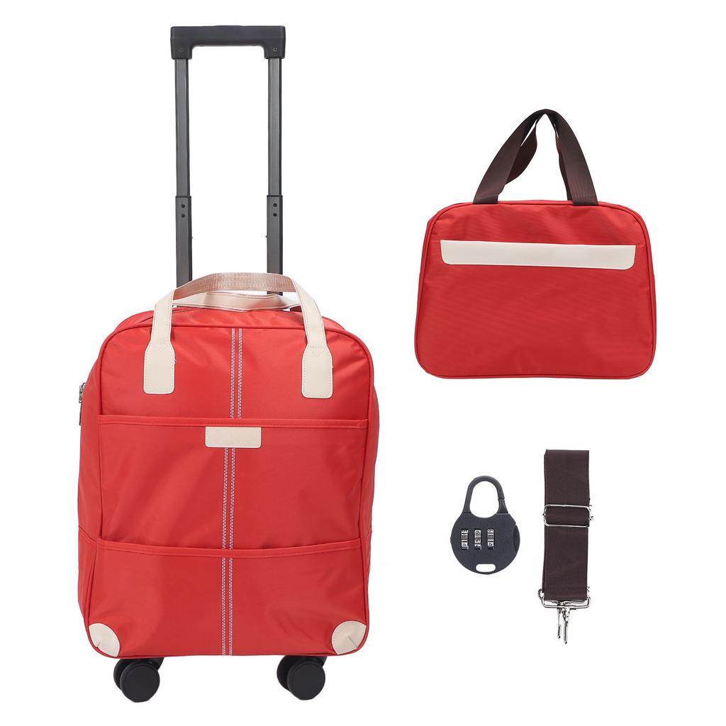 Carry On Luggage Set Orange Color Rain Proof Oxford Cloth Expandable Luggage Set with Password Lock for Travel