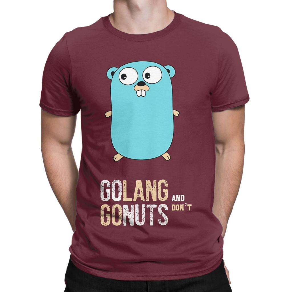 Golang And Dont Go Nuts Funny 100 Cotton Tshirt Gopher Tops Tees For Unisex